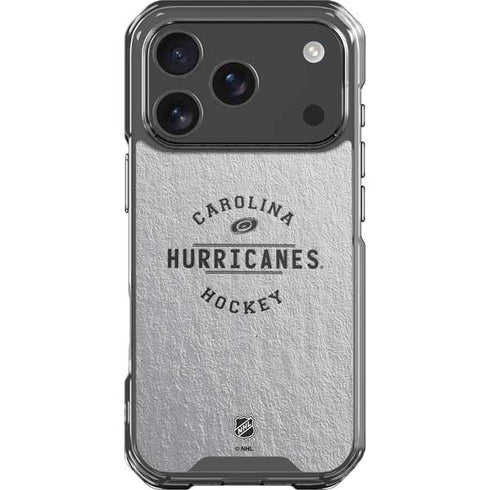 NHL Carolina Hurricanes Black Text iPhone 18 Pro Clear Case
