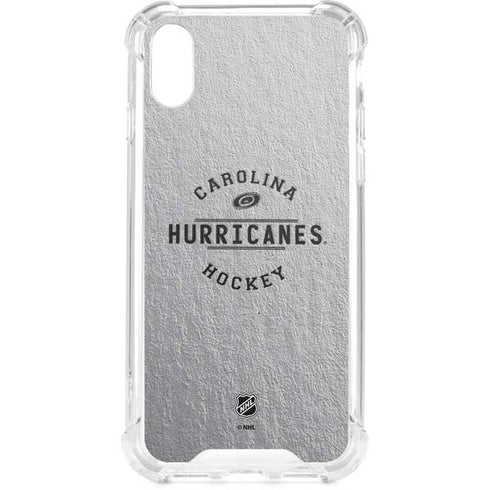 NHL Carolina Hurricanes Black Text iPhone XS Clear Case
