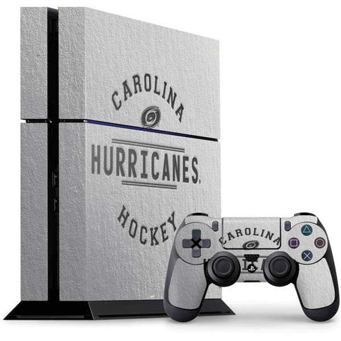 NHL Carolina Hurricanes Black Text PS4 Console and Controller Bundle Skin