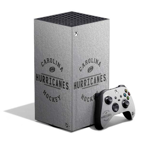 NHL Carolina Hurricanes Black Text XBox Series X Digital Edition Bundle Skin