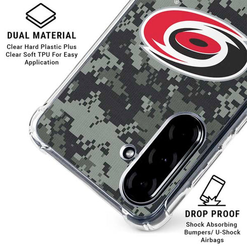 NHL Carolina Hurricanes Camo Galaxy A36 5G Clear Case