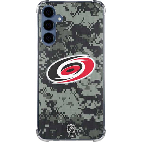 NHL Carolina Hurricanes Camo Galaxy A55 5G Clear Case