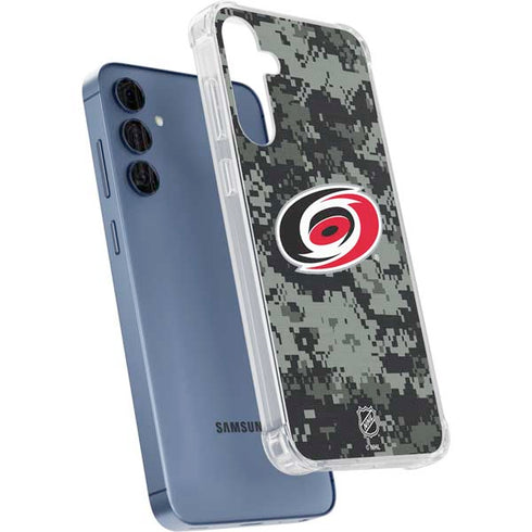 NHL Carolina Hurricanes Camo Galaxy A55 5G Clear Case