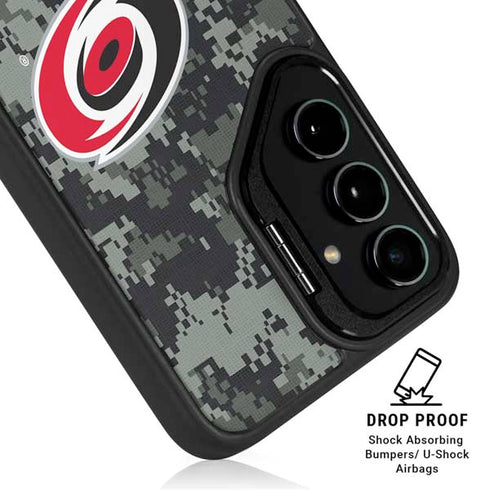 NHL Carolina Hurricanes Camo Galaxy S24 FE Kickstand Case