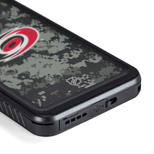 NHL Carolina Hurricanes Camo Galaxy S24 Plus Waterproof Case