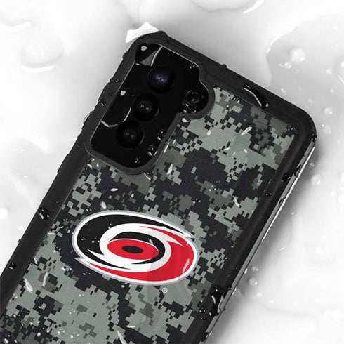 NHL Carolina Hurricanes Camo Galaxy S24 Plus Waterproof Case