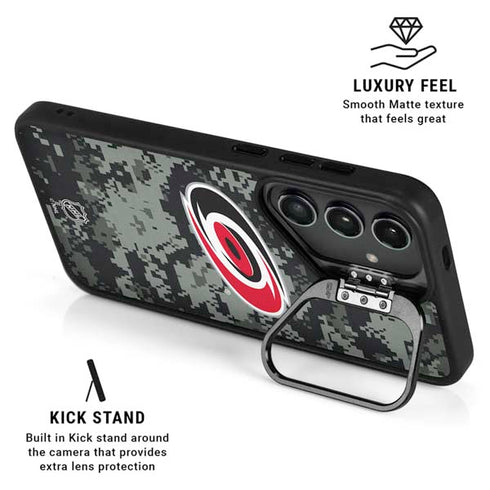NHL Carolina Hurricanes Camo Galaxy S25 Ultra Kickstand Case