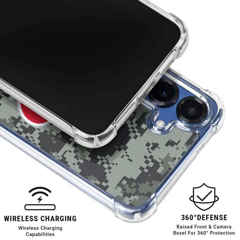 NHL Carolina Hurricanes Camo Galaxy S25 Clear Case
