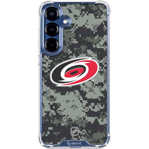 NHL Carolina Hurricanes Camo Galaxy S25 FE Clear Case