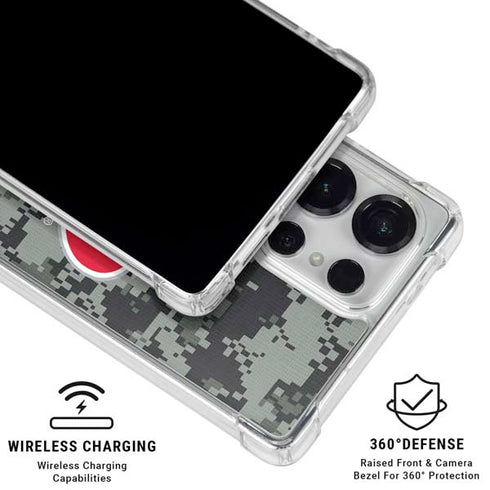 NHL Carolina Hurricanes Camo Galaxy S25 Ultra Clear Case