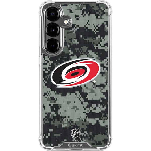 NHL Carolina Hurricanes Camo Galaxy S26 Clear Case