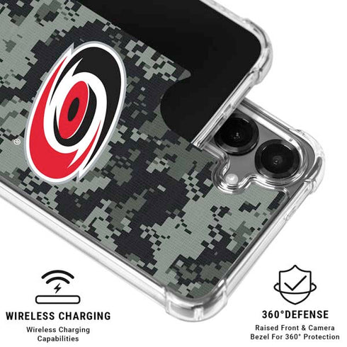 NHL Carolina Hurricanes Camo Galaxy S26 Plus Clear Case