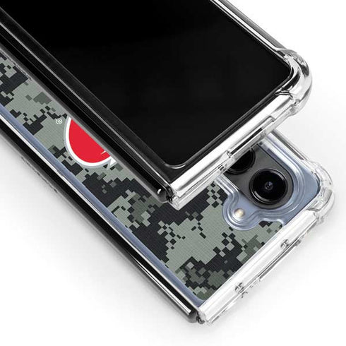 NHL Carolina Hurricanes Camo Galaxy Z Fold5 5G Clear Case