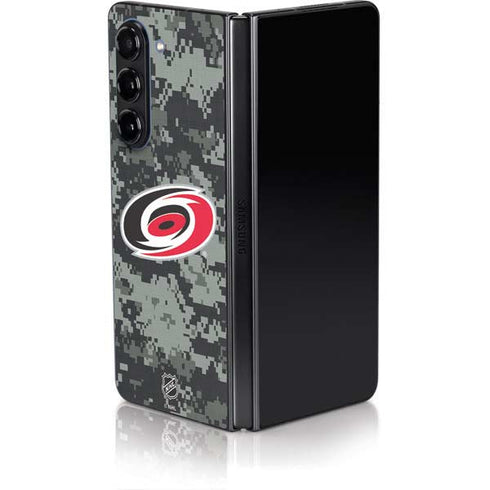 NHL Carolina Hurricanes Camo Galaxy Z Fold5 5G Skin