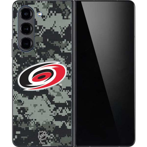NHL Carolina Hurricanes Camo Galaxy Z Fold5 5G Skin