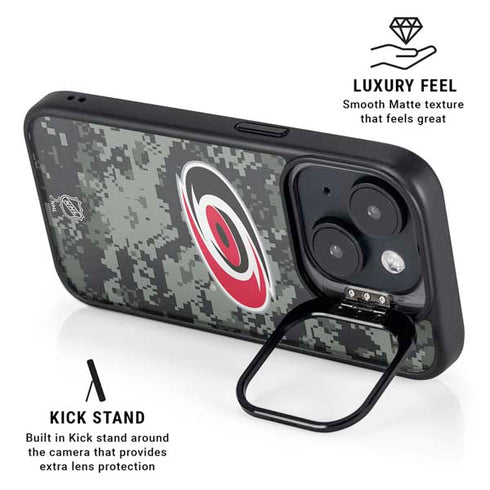 NHL Carolina Hurricanes Camo iPhone 13 Kickstand Case