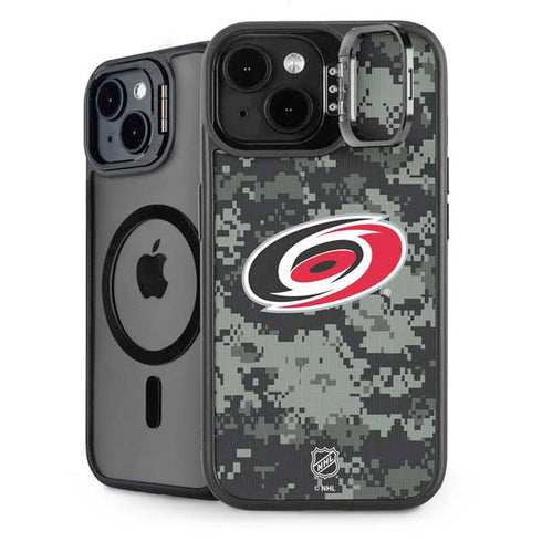 NHL Carolina Hurricanes Camo iPhone 14 Kickstand Case