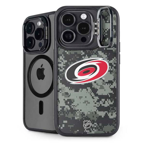 NHL Carolina Hurricanes Camo iPhone 14 Pro Kickstand Case