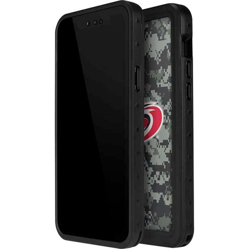 NHL Carolina Hurricanes Camo iPhone 15 Pro Waterproof Case