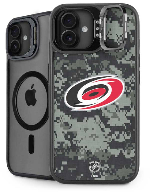 NHL Carolina Hurricanes Camo iPhone 16 Kickstand Case