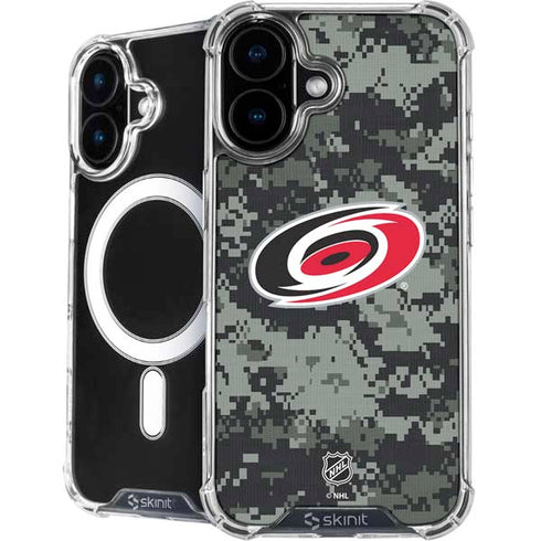 NHL Carolina Hurricanes Camo iPhone 16 MagSafe Case
