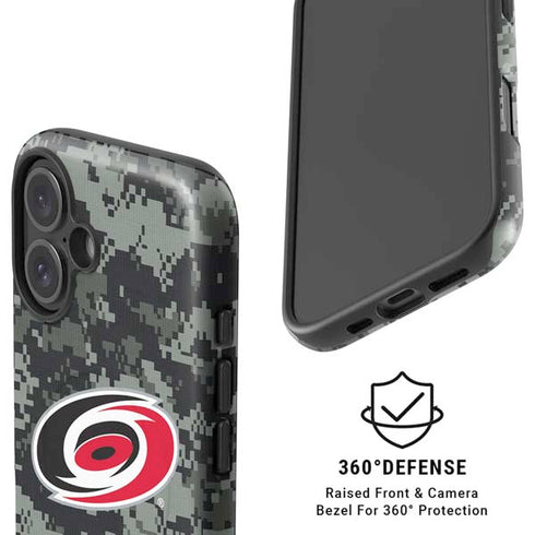 NHL Carolina Hurricanes Camo iPhone 16 Magsafe Impact Case