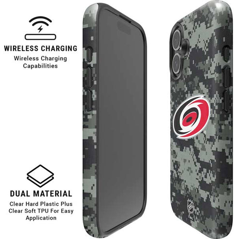 NHL Carolina Hurricanes Camo iPhone 16 Magsafe Impact Case