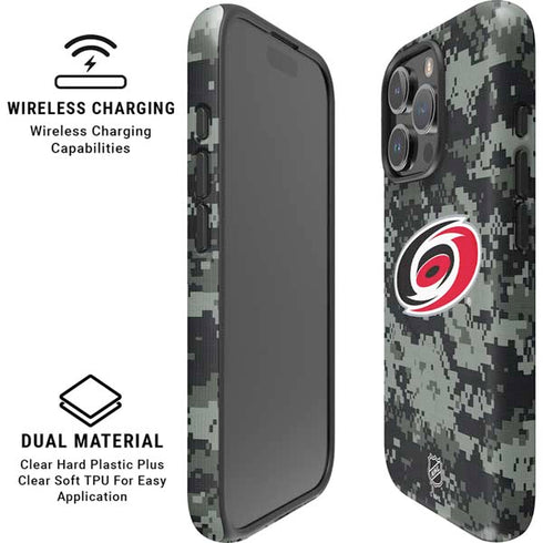 NHL Carolina Hurricanes Camo iPhone 16 Pro Max Magsafe Impact Case