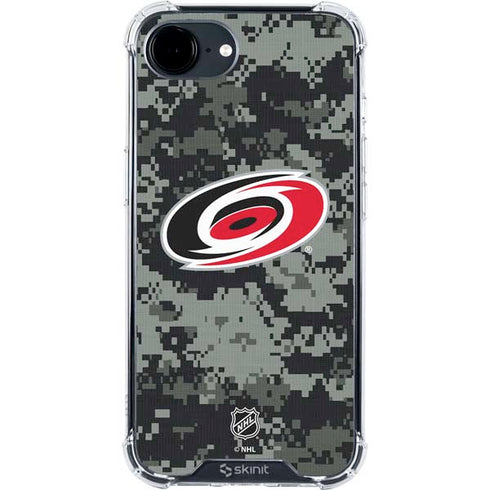 NHL Carolina Hurricanes Camo iPhone 16e Clear Case