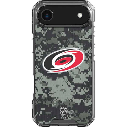 NHL Carolina Hurricanes Camo iPhone 17 Air Clear Case