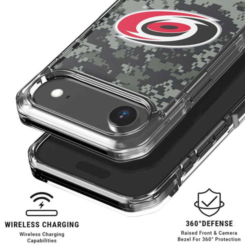 NHL Carolina Hurricanes Camo iPhone 17 Air Clear Case