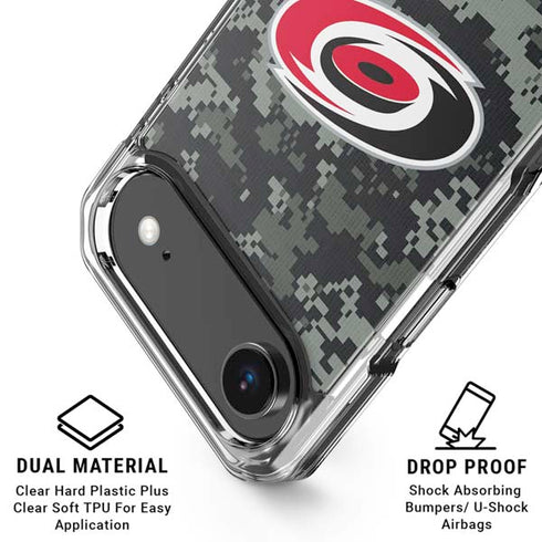NHL Carolina Hurricanes Camo iPhone 17 Air Clear Case