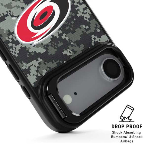 NHL Carolina Hurricanes Camo iPhone 17 Air Kickstand Case