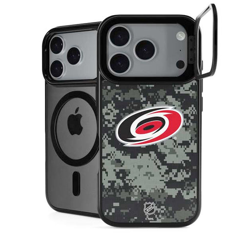 NHL Carolina Hurricanes Camo iPhone 17 Pro Kickstand Case