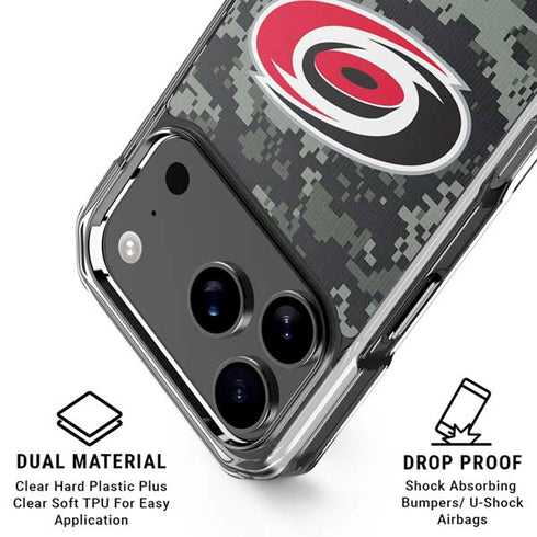 NHL Carolina Hurricanes Camo iPhone 17 Pro MagSafe Case