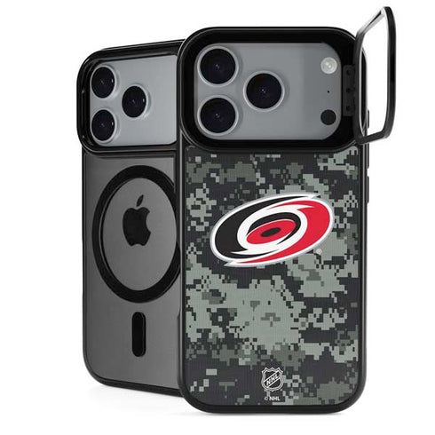 NHL Carolina Hurricanes Camo iPhone 17 Pro Max Kickstand Case