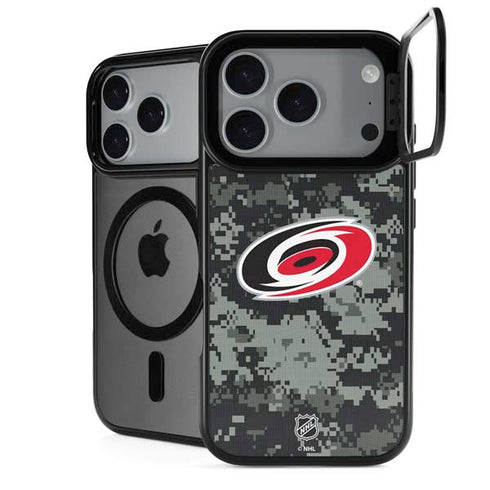 NHL Carolina Hurricanes Camo iPhone 18 Pro Kickstand Case