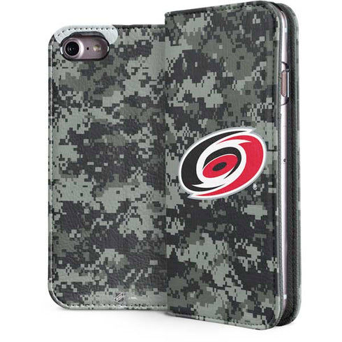 NHL Carolina Hurricanes Camo iPhone 7 Folio Case