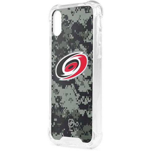 NHL Carolina Hurricanes Camo iPhone XS Clear Case