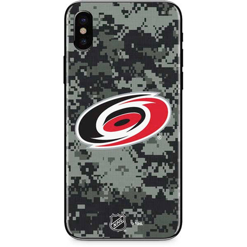 NHL Carolina Hurricanes Camo iPhone XS Skin