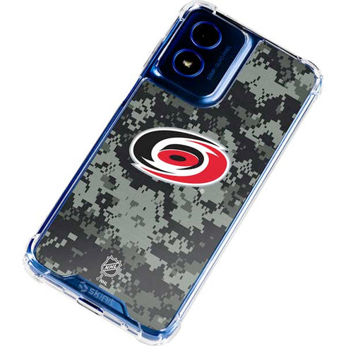 NHL Carolina Hurricanes Camo Moto G 5G (2024) Clear Case