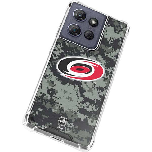 NHL Carolina Hurricanes Camo Moto G Play 5G (2025) Clear Case