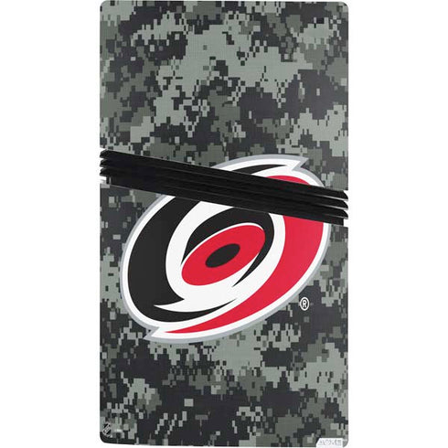 NHL Carolina Hurricanes Camo PS5 Pro Console Skin