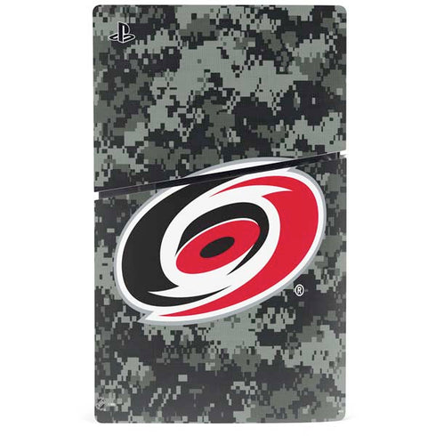 NHL Carolina Hurricanes Camo PS5 Slim Digital Edition Console Skin