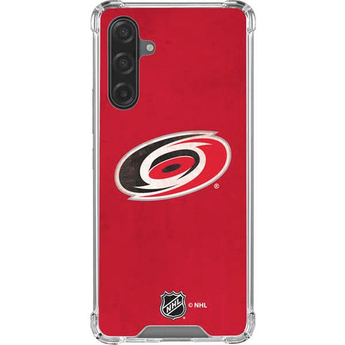 NHL Carolina Hurricanes Distressed Galaxy A17 Clear Case