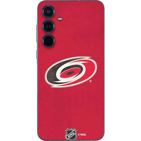 NHL Carolina Hurricanes Distressed Galaxy A55 5G Skin