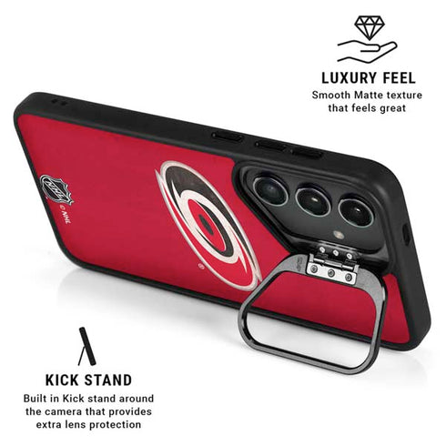 NHL Carolina Hurricanes Distressed Galaxy S25 Kickstand Case