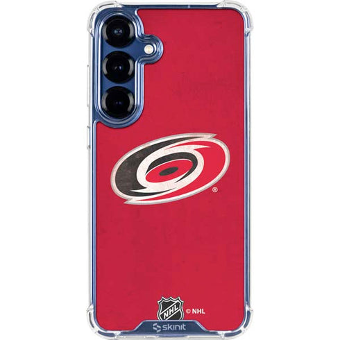 NHL Carolina Hurricanes Distressed Galaxy S25 Clear Case