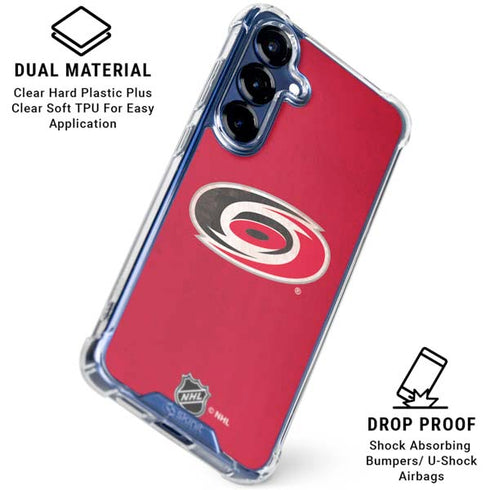 NHL Carolina Hurricanes Distressed Galaxy S25 Plus Clear Case