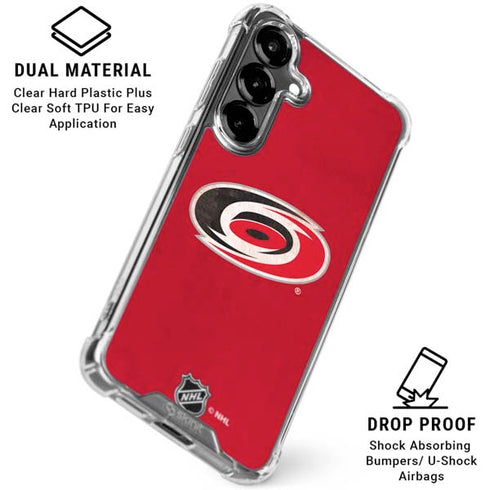 NHL Carolina Hurricanes Distressed Galaxy S26 Clear Case